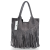 Dámská kabelka shopper bag Vittoria Gotti tmavě šedá VPOS9